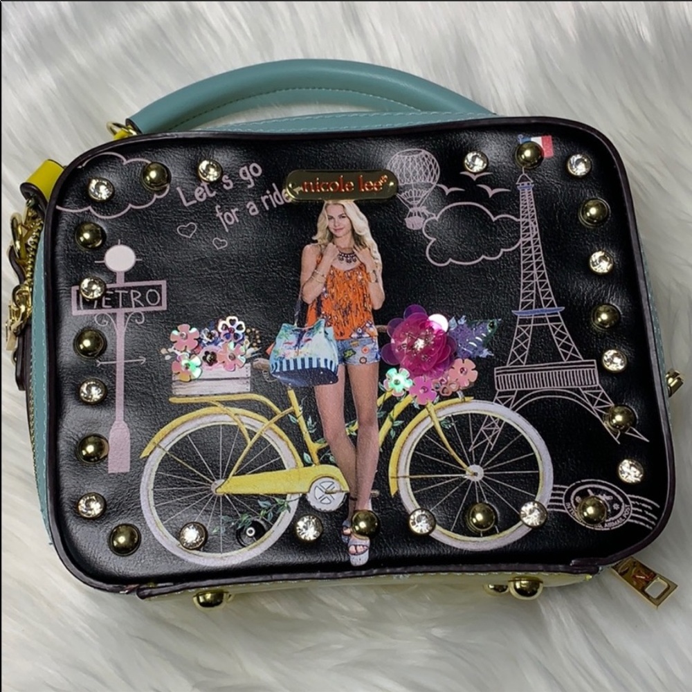 Nicole Lee Bicycle Girl Crossover Box Handbag